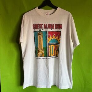 Vintage 1994 Great Aloha Run 10th Anniversary T-Shirt XL Tee Jays White Hawaii